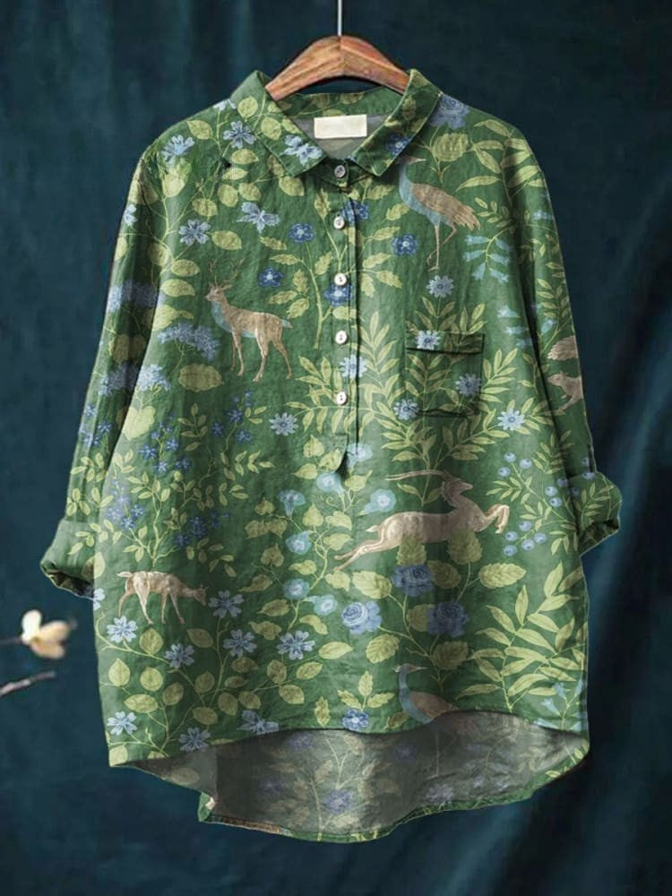 Olivia | Flower Forest Shirt