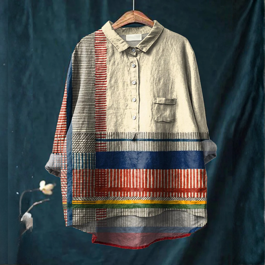 Lena | Artistic Stripes Shirt