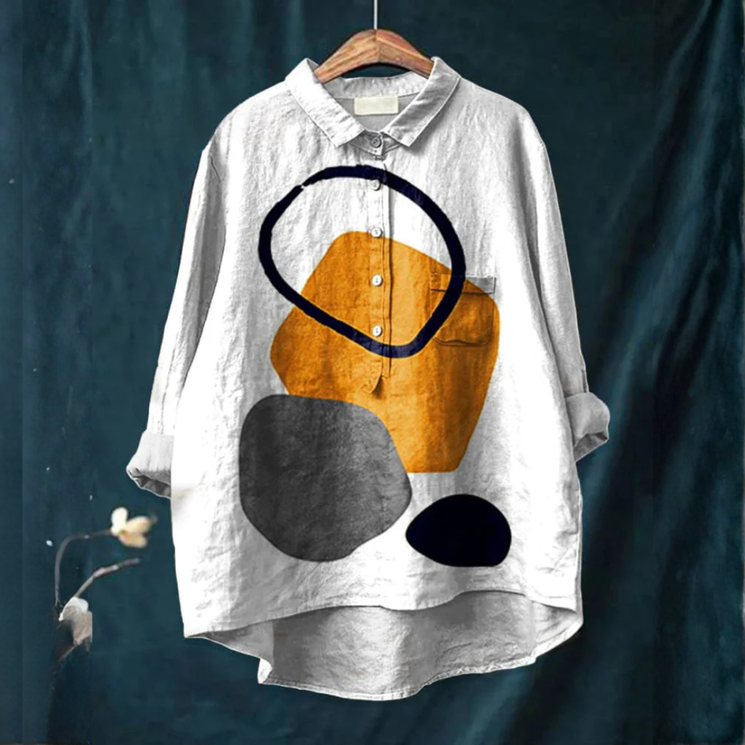 Sienna | Shirt with Geometric Abstract Print